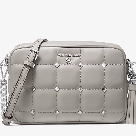 Michael Kors Handbags - Michael Kors - Jet Set Medium Studded Quilted Leather Camera Bag